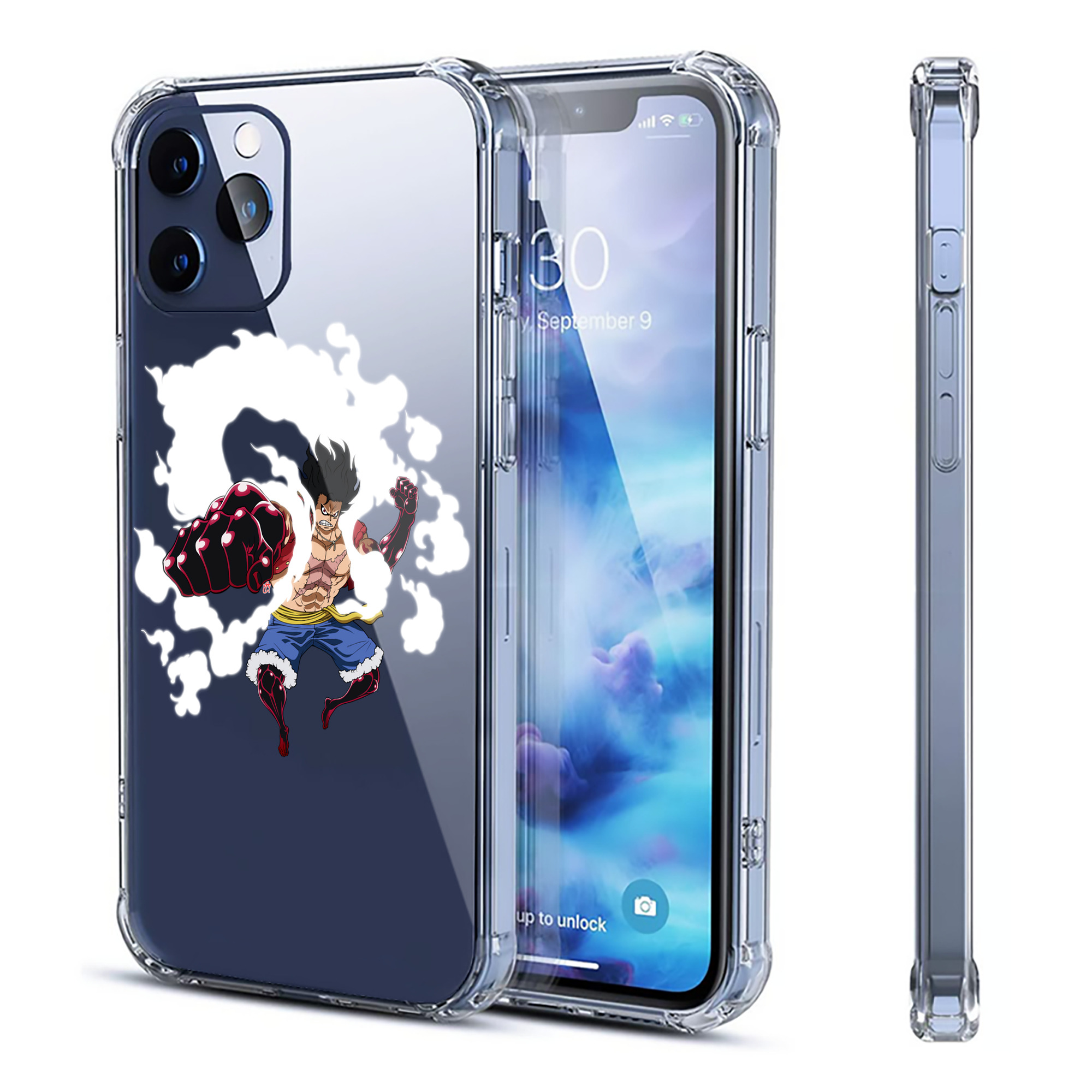 （画像用） ワンピース モンキー・D・ルフィ ONE PIECE Monkey D. Luffy 【iPhone 12シリーズ対応】透明スマホケース（クリアソフトケース）